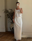 Vintage 60s Sequin Bow Bridal Tank