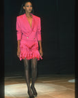 Vintage 80s Gianni Versace Couture Tassel Skirt Fuschia
