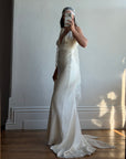 Vintage Y2K Pure Silk Bias Wedding Dress