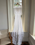 Vintage 40s Liquid Silk Satin Sheer Lace Wedding Gown