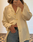 Vintage 100% Silk YSL Button Up Shirt