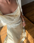Vintage Y2K Vera Wang Silk Pleated Wedding Gown