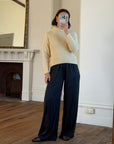 Vintage 90s Australian Pure Wool Cable Knit Jumper Creme