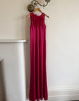 Vintage Valentino Pure Silk Organza Petal Gown Fuschia