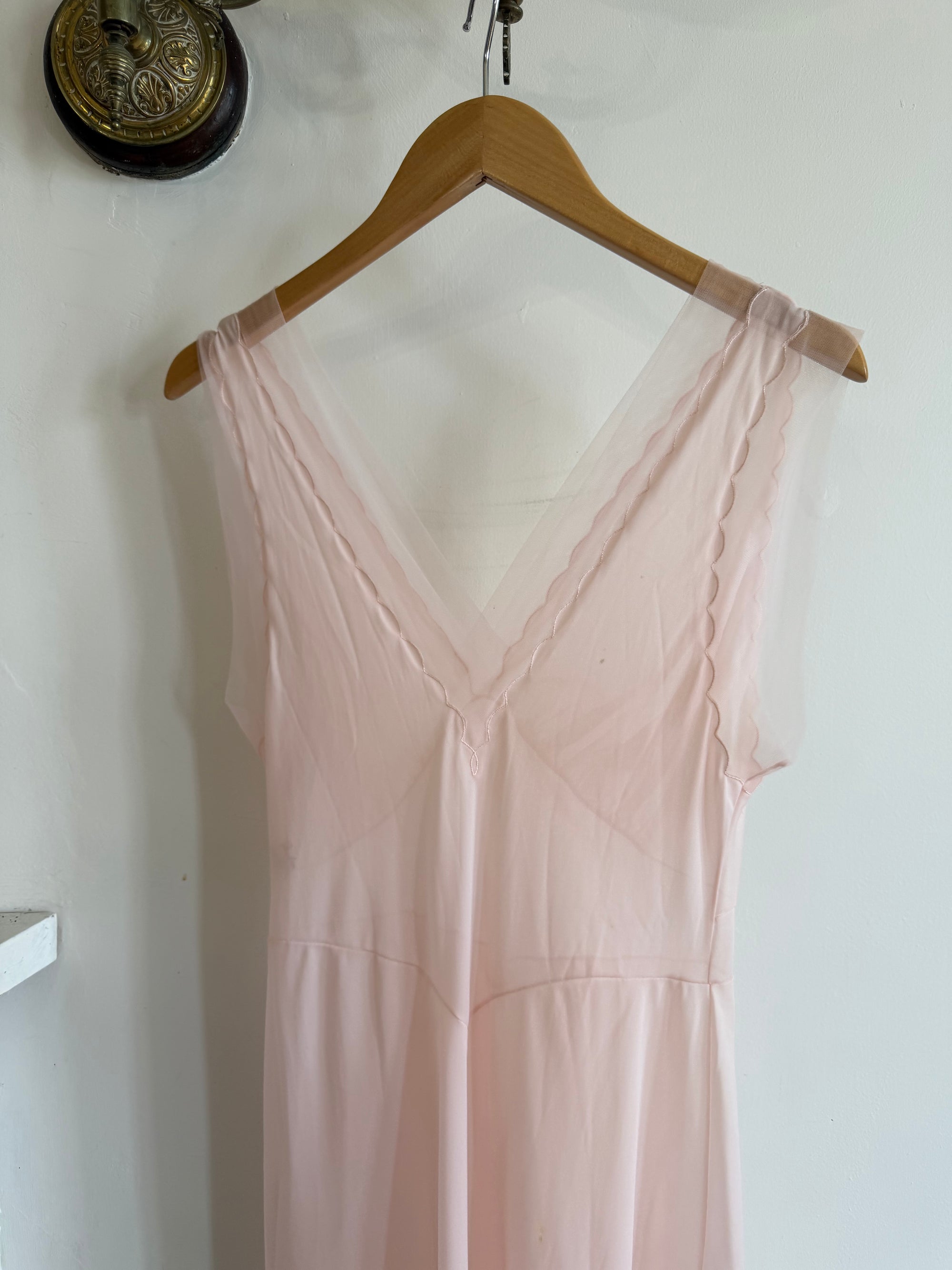Vintage 60s Sheer Scalloped Slip Nightie