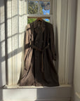 Vintage 70s Showerproof Double Breasted Trench Coat Olive