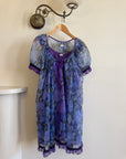 Vintage 60s Moonflower Slip and Cape Set