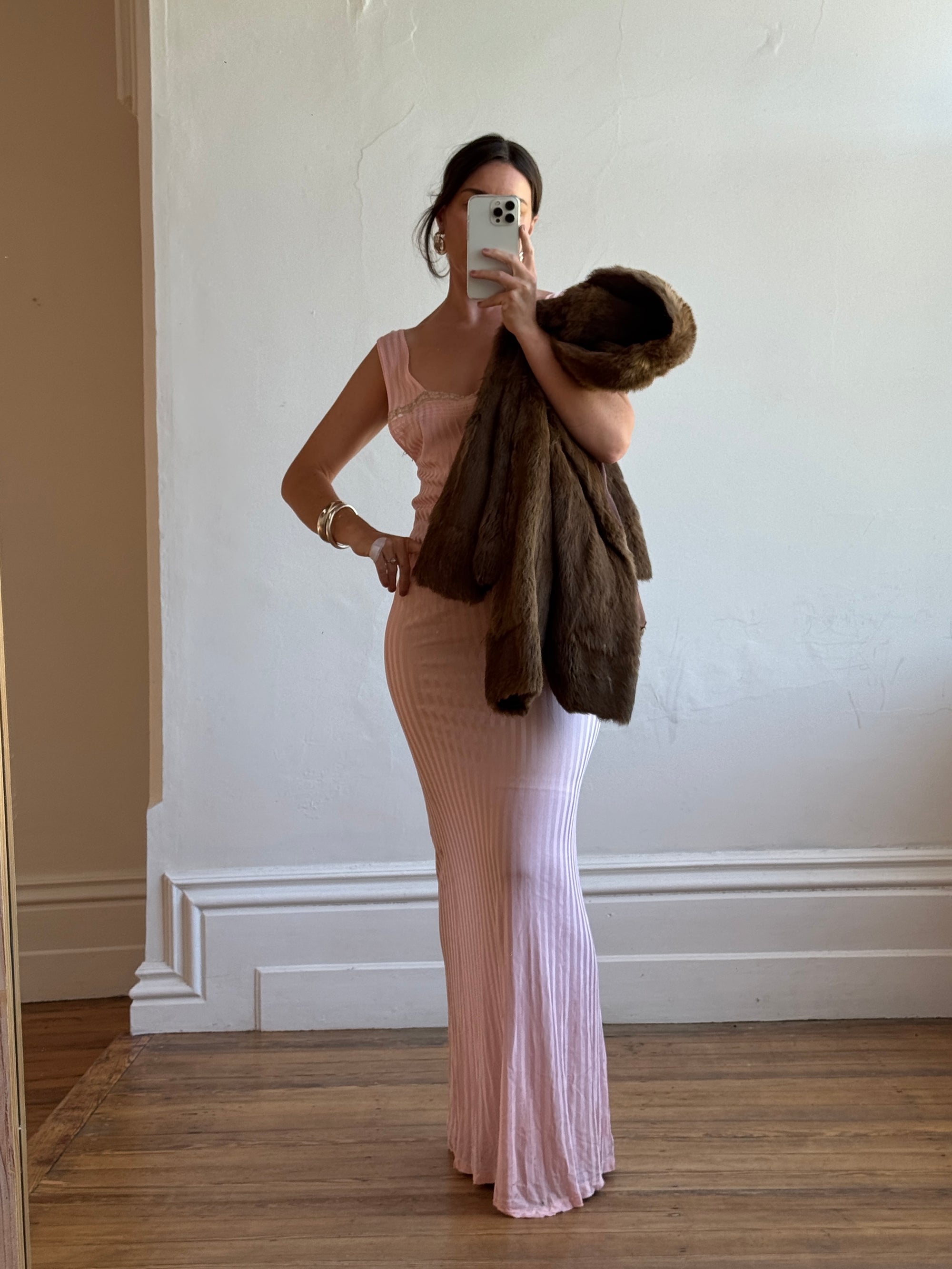 Vintage 70s Nougat Fur Jacket
