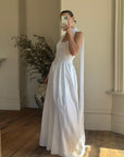 Vintage 90s Australian Made Lace Halter Satin Wedding Dress