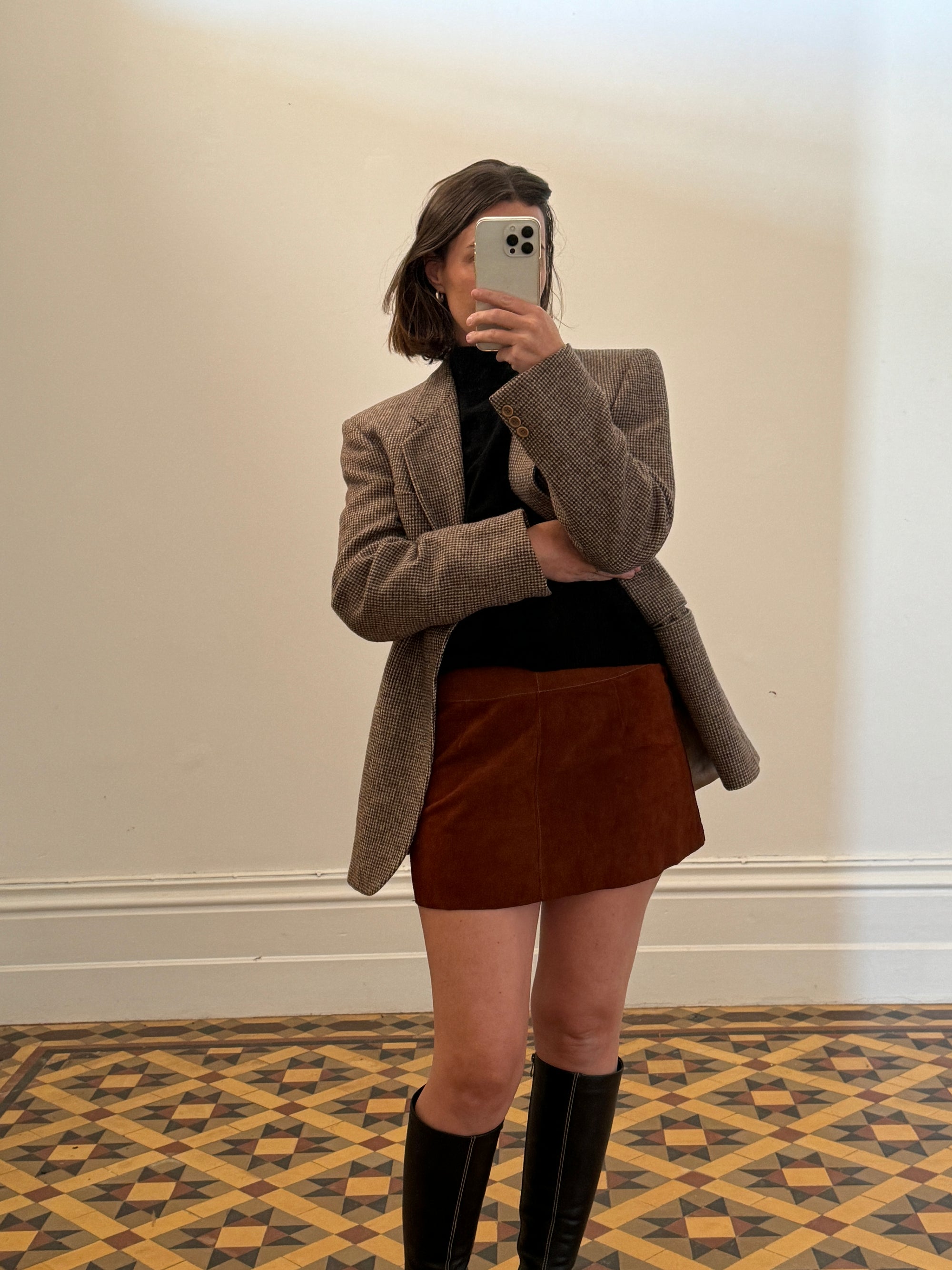 Vintage 90s Cashmere Turtle Neck Knit Top