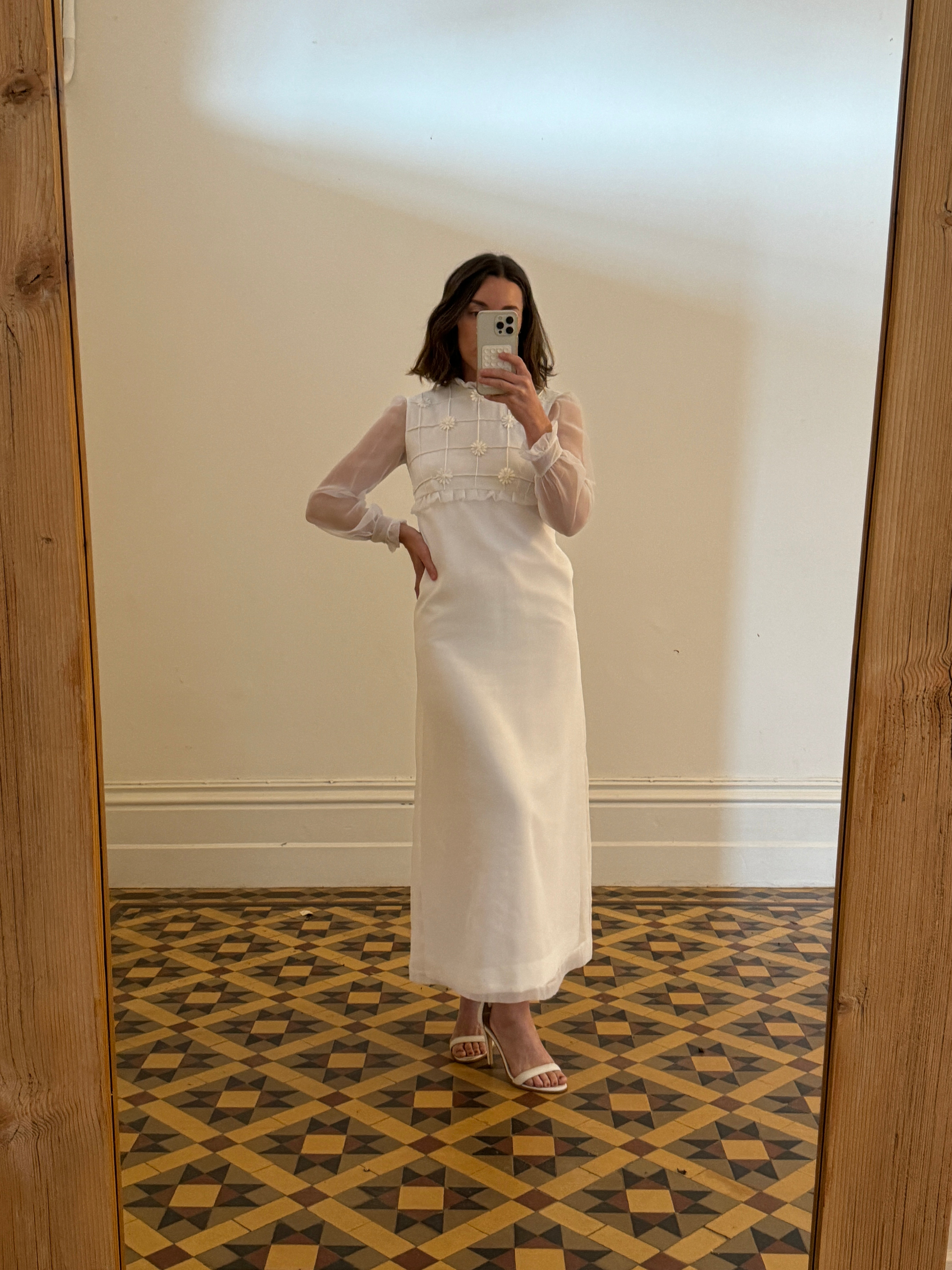 Vintage Empire Daisy and Crystal Bridal Midi