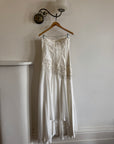 Vintage 90s Embroidered Strapless Fairy Wedding Gown