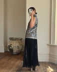 Vintage 60s Rare Embellished Tunic and Fluted Pant Set
