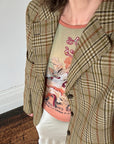 Vintage Y2K Buenos Aires Mesh Graphic Top