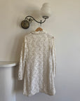 Vintage 70s Lace Button Up Micro Mini