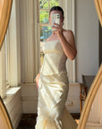 Vintage 90s Italian Pure Silk Taffeta and Sequin Bridal Set