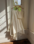Vintage 90s Italian Bridal Fairy Tulle Embroidered Bustier and Satin Skirt
