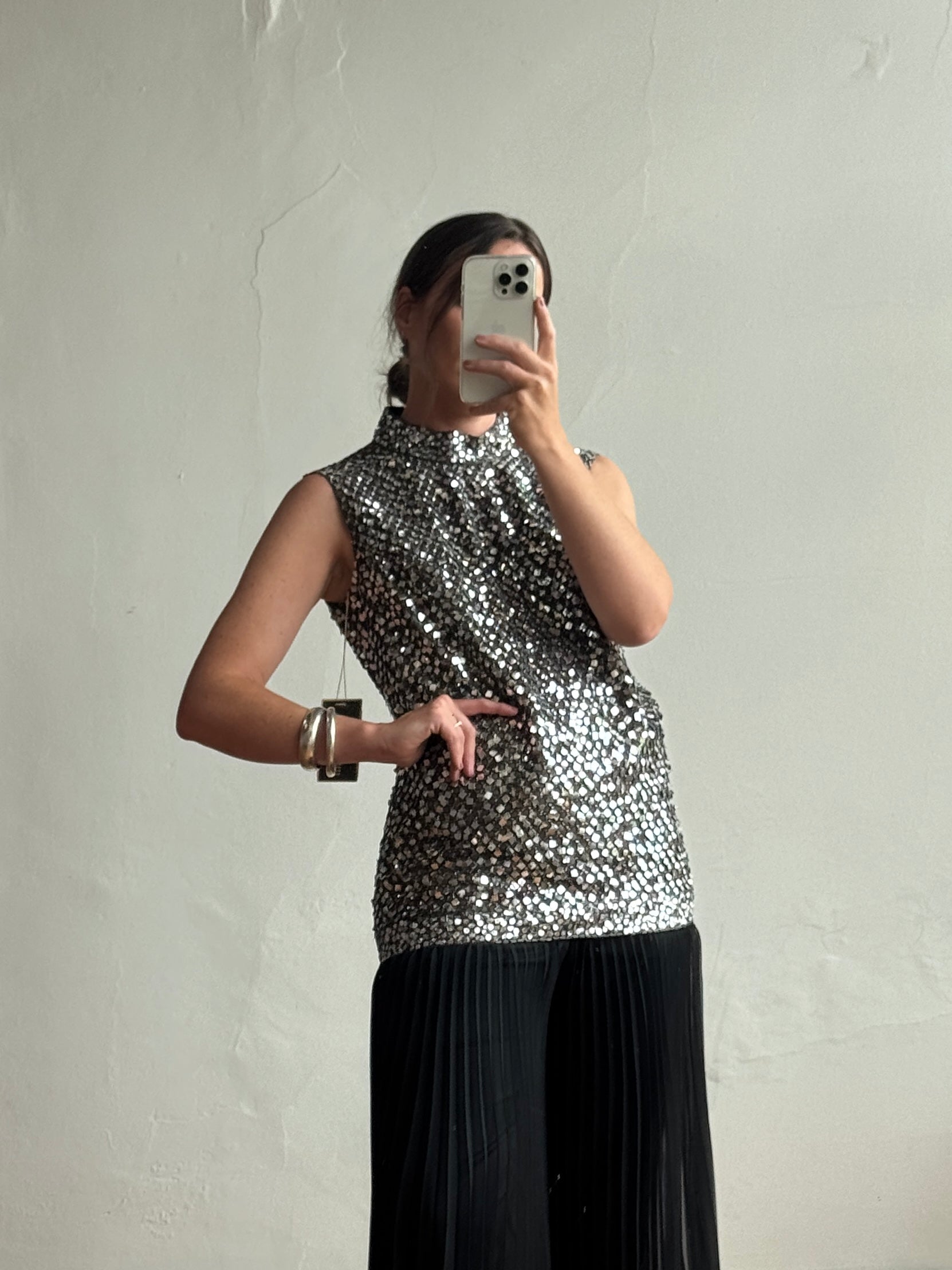 Vintage 60s Rare Embellished Tunic and Fluted Pant Set
