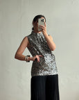 Vintage 60s Rare Embellished Tunic and Fluted Pant Set