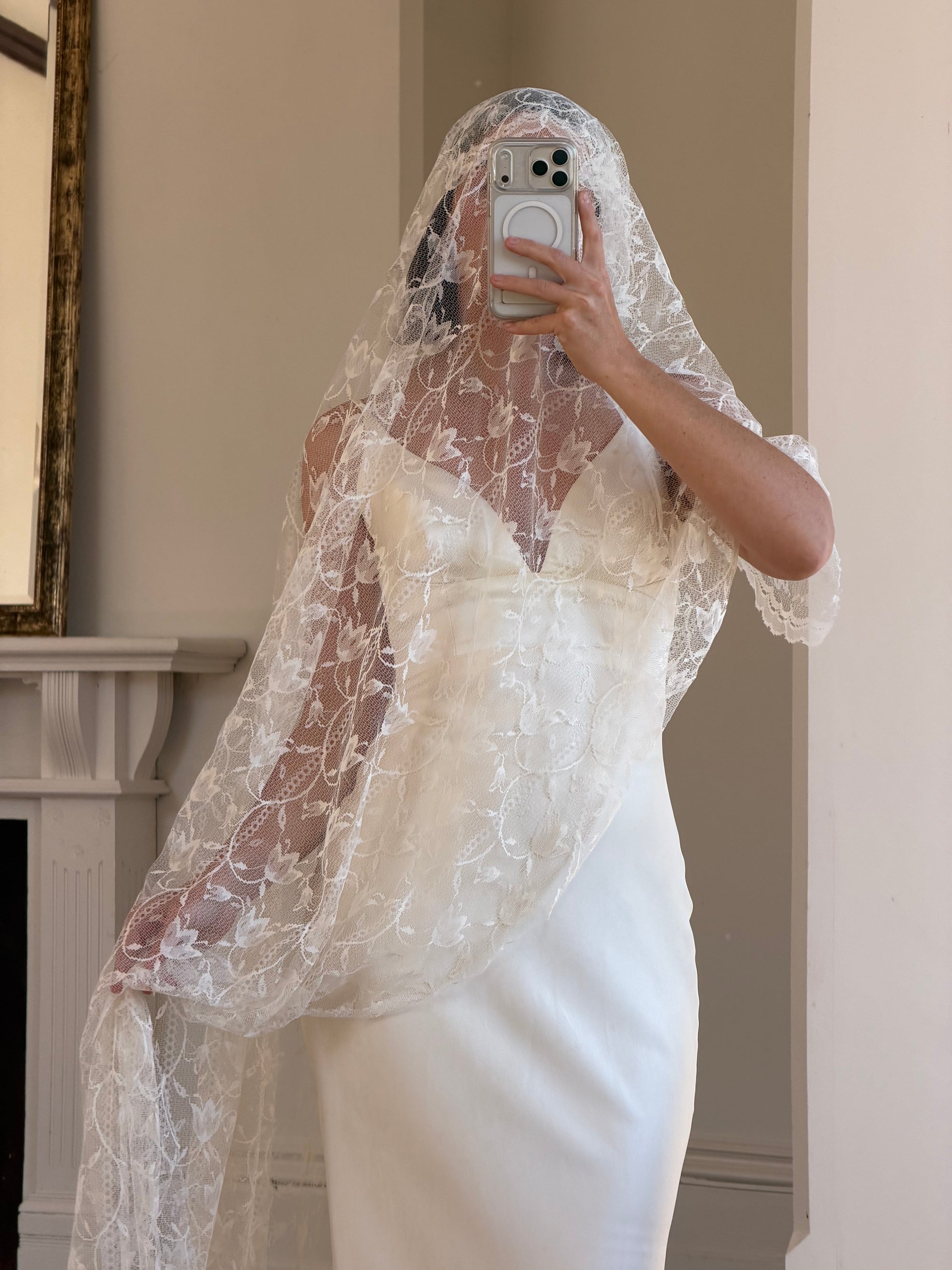Vintage Y2K Pure Silk Bias Wedding Dress