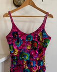 Vintage 90s Rainbow Disco Sequin Party Mini Dress
