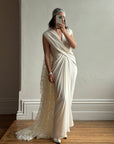Archival Y2K Australian Made Draped Crossover Wedding Dress