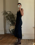 Vintage Y2K Pure Silk Sequin Fairy Dress Noir