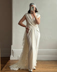 Archival Y2K Australian Made Draped Crossover Wedding Dress