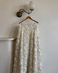 Vintage Y2K Rosette Bridal Skirt with Train