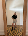 Vintage Burberry Tartan Mini Skirt With Buckle