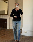 Vintage 90s Velvet Cloverleaf Blazer Noir