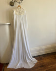 Vintage 60s Jersey and Lace Cape Wedding Dress
