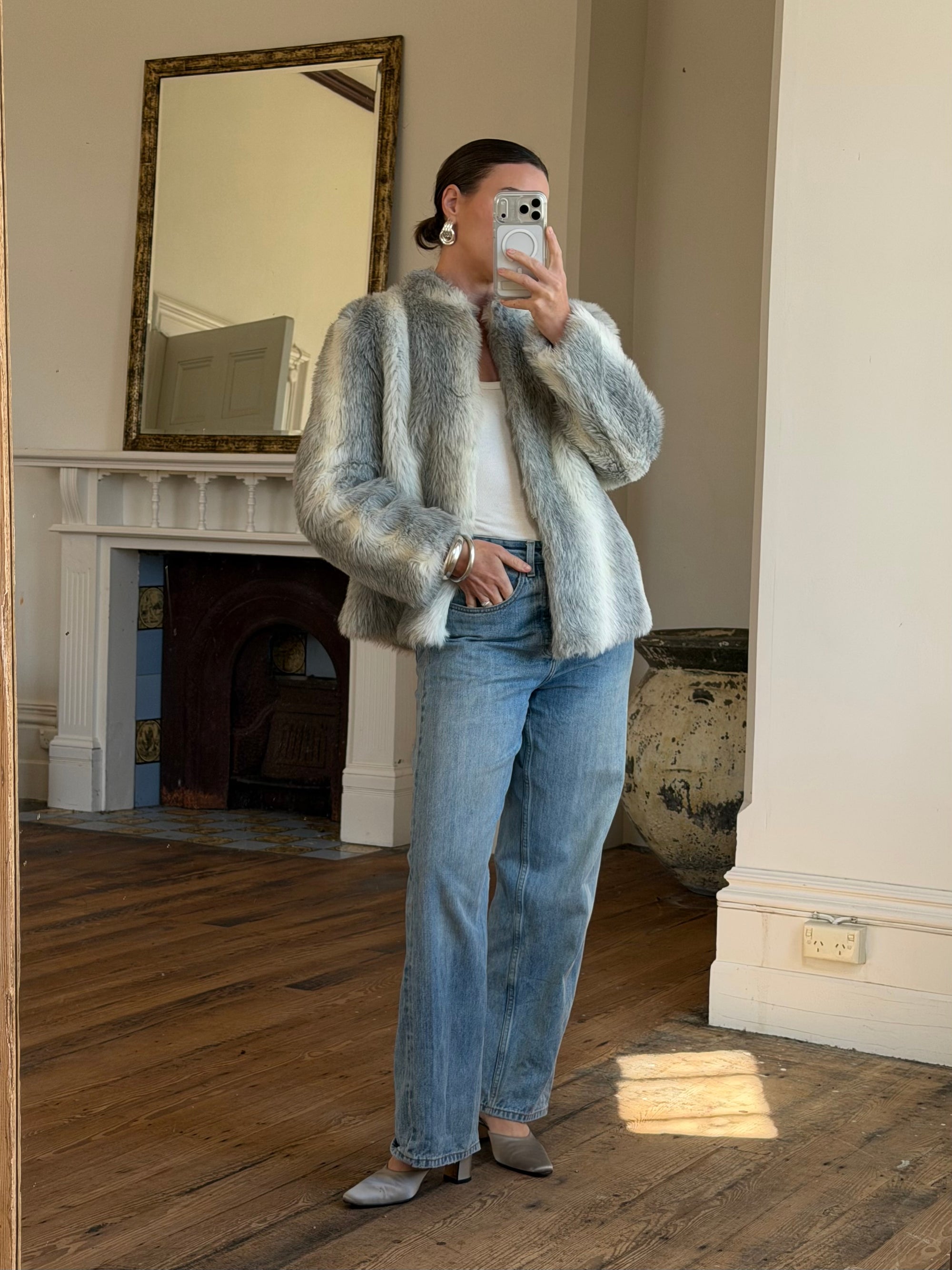 Vintage 60s Faux Fur Arctic Jacket