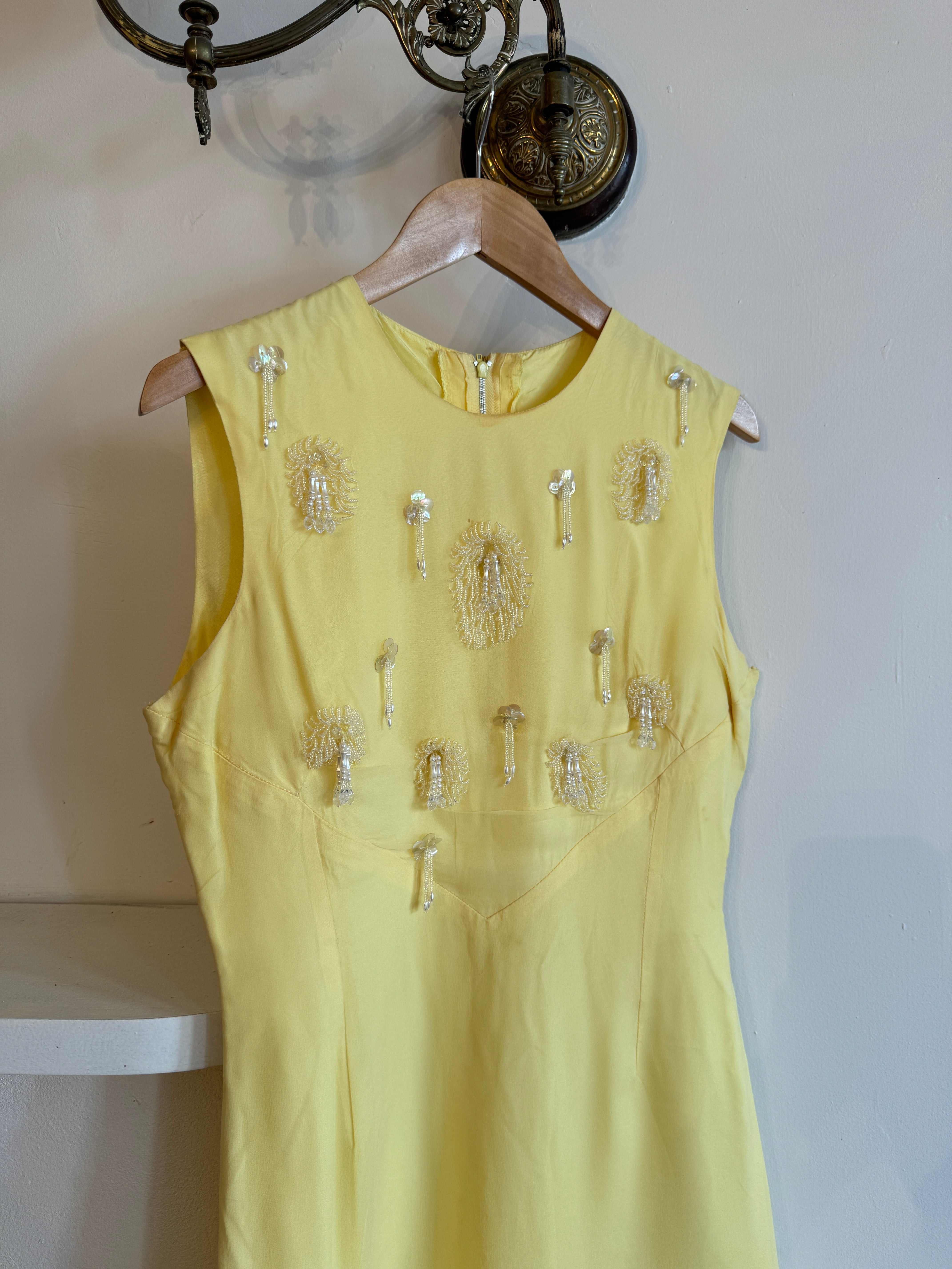 Vintage 60s Beaded Mini Dress Banana