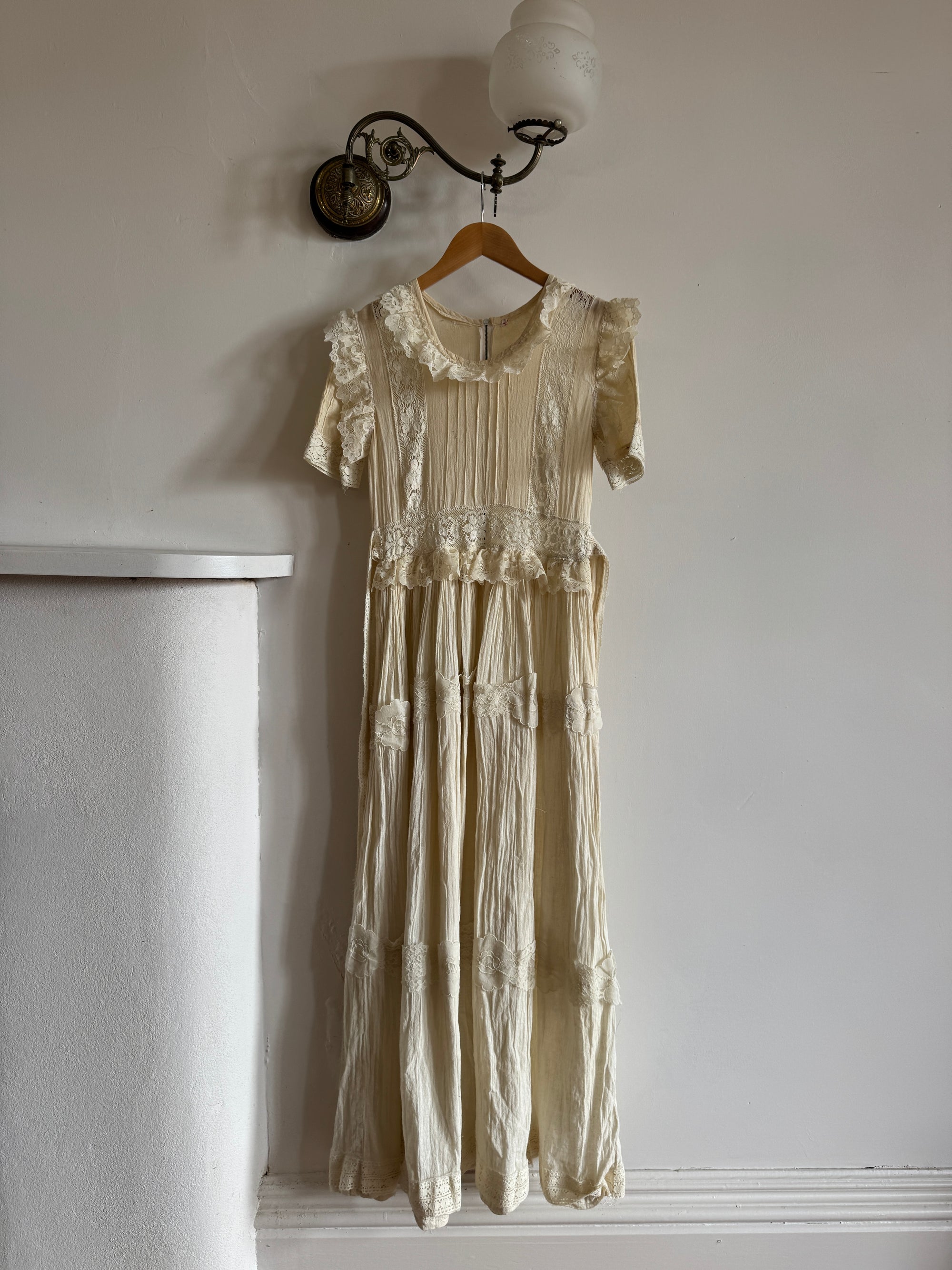 Vintage 70s Cheesecloth Prairie Sundress
