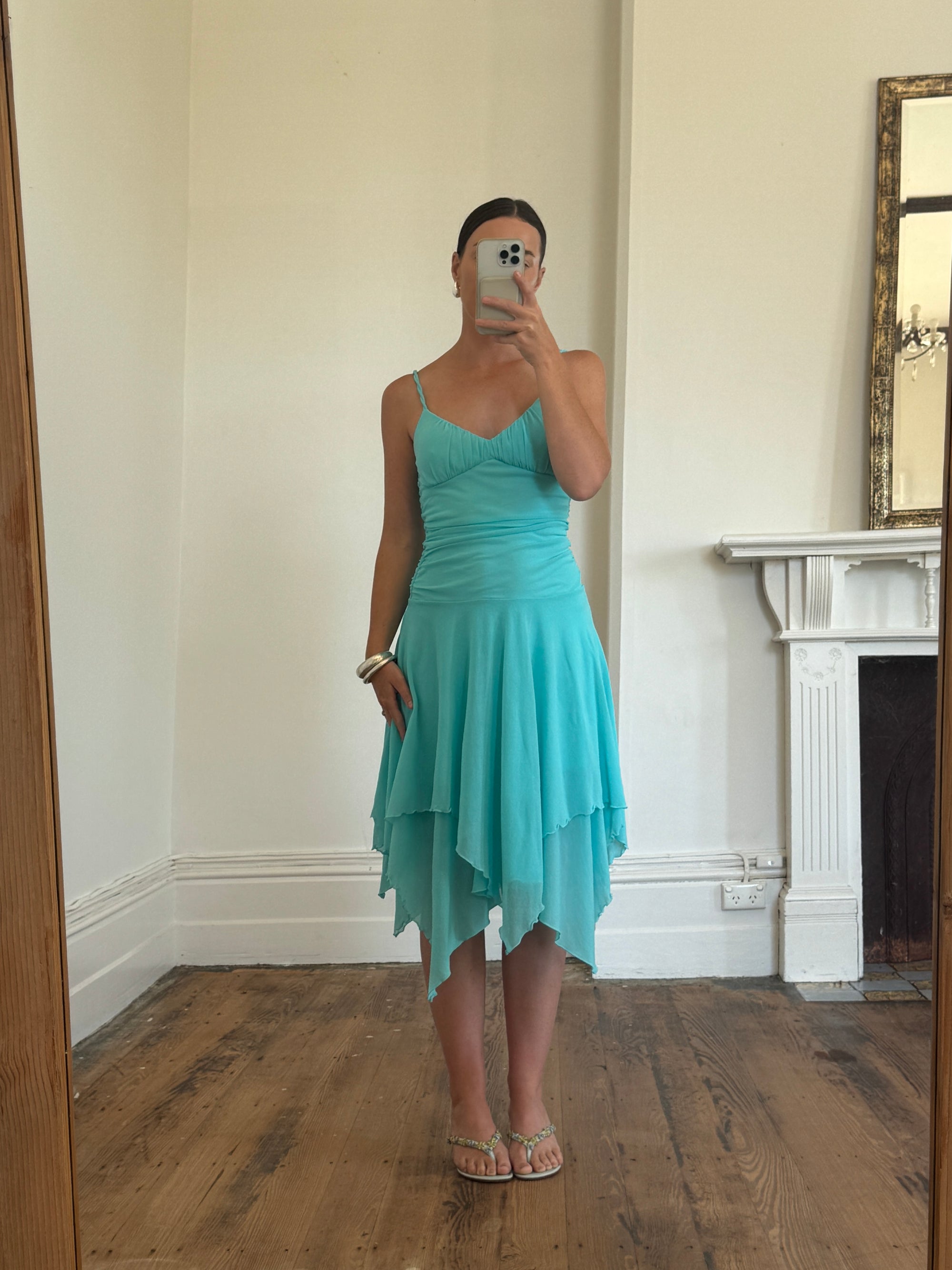 Vintage Y2K Aqua Fairy Dress