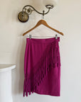 Vintage 80s Gianni Versace Couture Tassel Skirt Fuschia