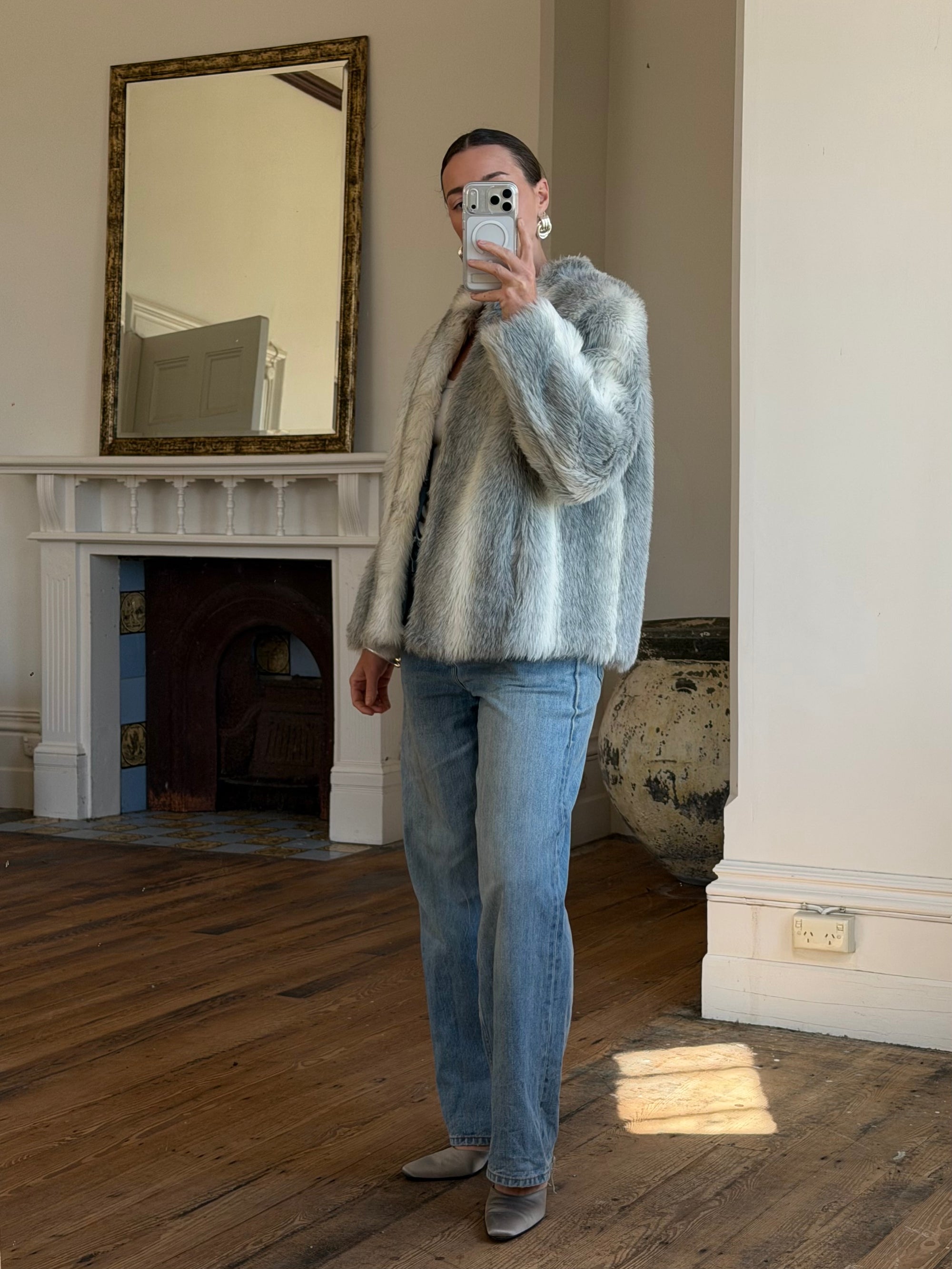 Vintage 60s Faux Fur Arctic Jacket