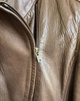 Vintage Y2K YSL Rive Gauche Leather Jacket Chocolate