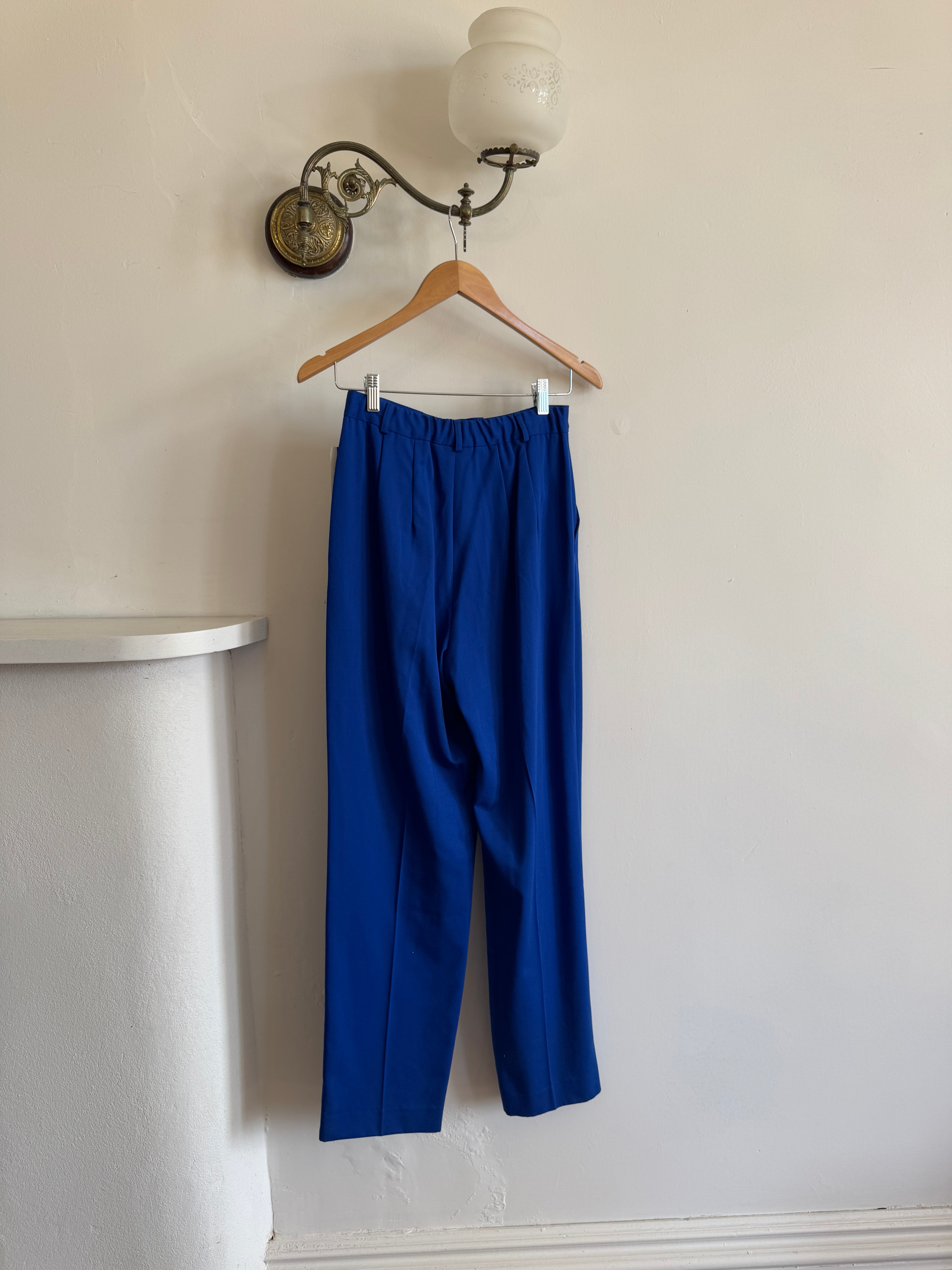 Vintage 90s Estate Cobalt Tailored Suit With Original Tags