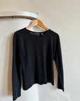 Vintage 90s Cashmere and Wool Knit Top Black