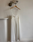 Vintage 90s Christian Dior Babydoll Satin Slip Dress Ivory