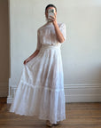 Vintage Edwardian Soiree Garden Broderie Anglaise Dress