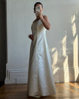 Vintage 90s Satin Rope Embroidered Slip Wedding Dress