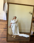 Vintage 60s Jersey and Lace Cape Wedding Dress