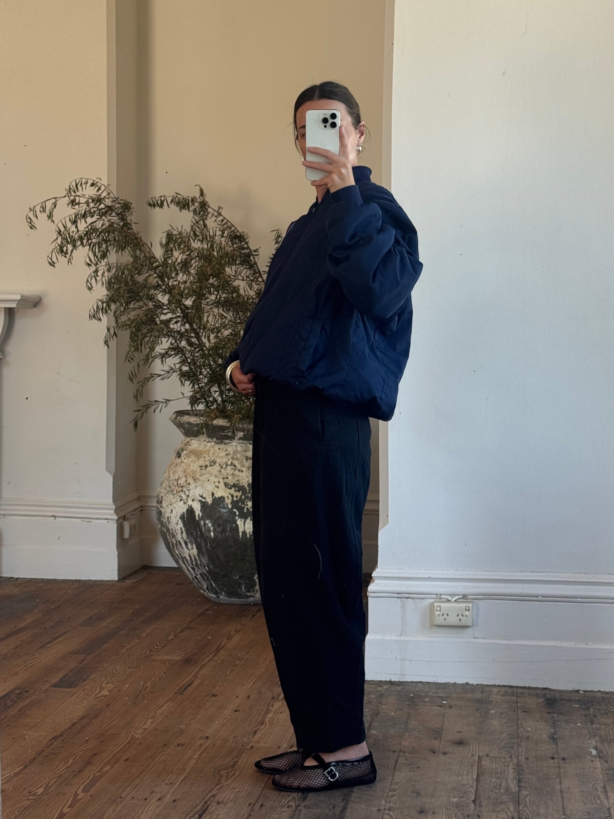 Vintage 70s Ford Bomber Jacket Navy
