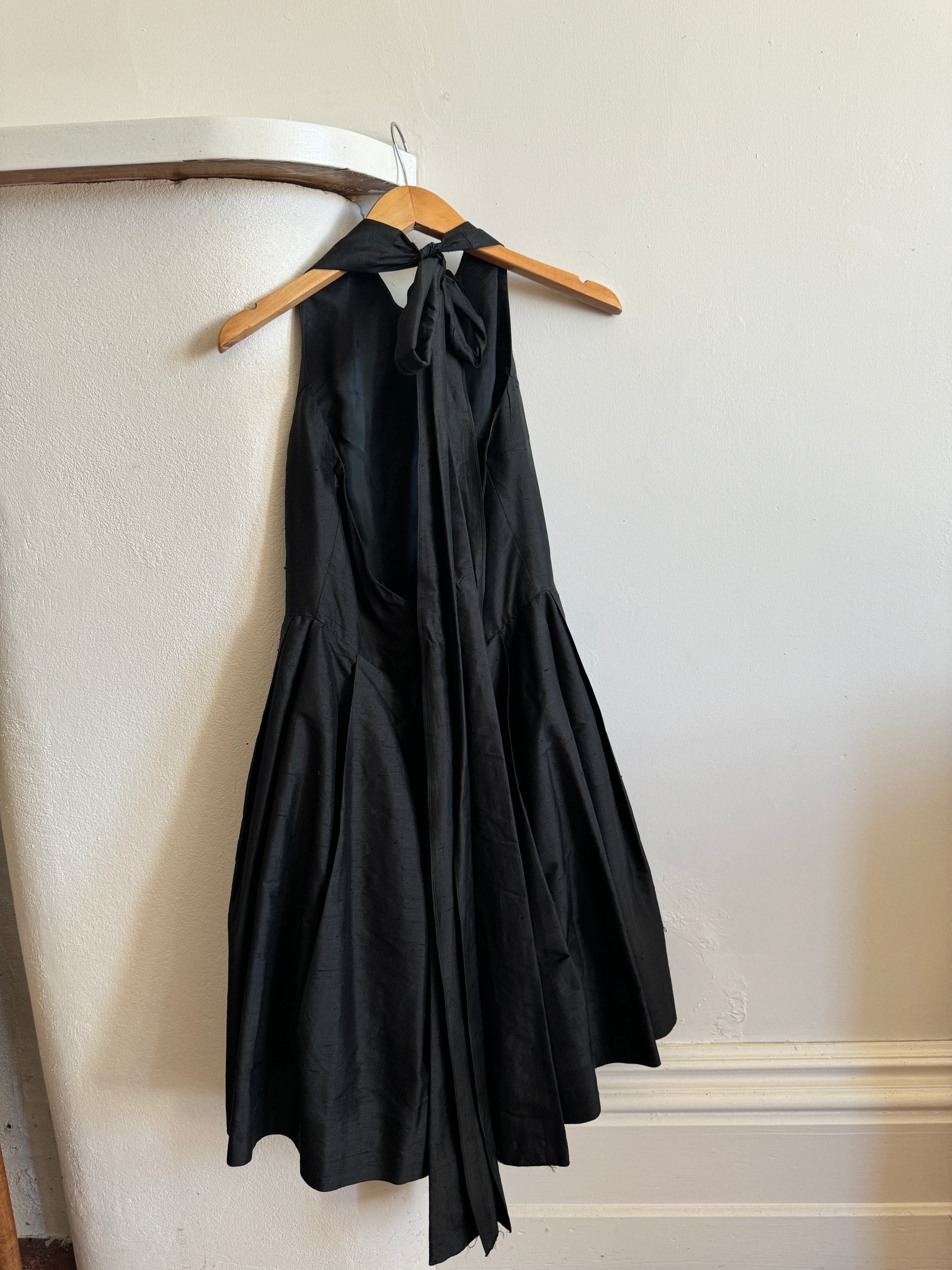 Vintage Carla Zampatti Silk Halter Mini Dress