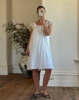 Vintage 50s Wedding Morning Ruffle Slip Ivory