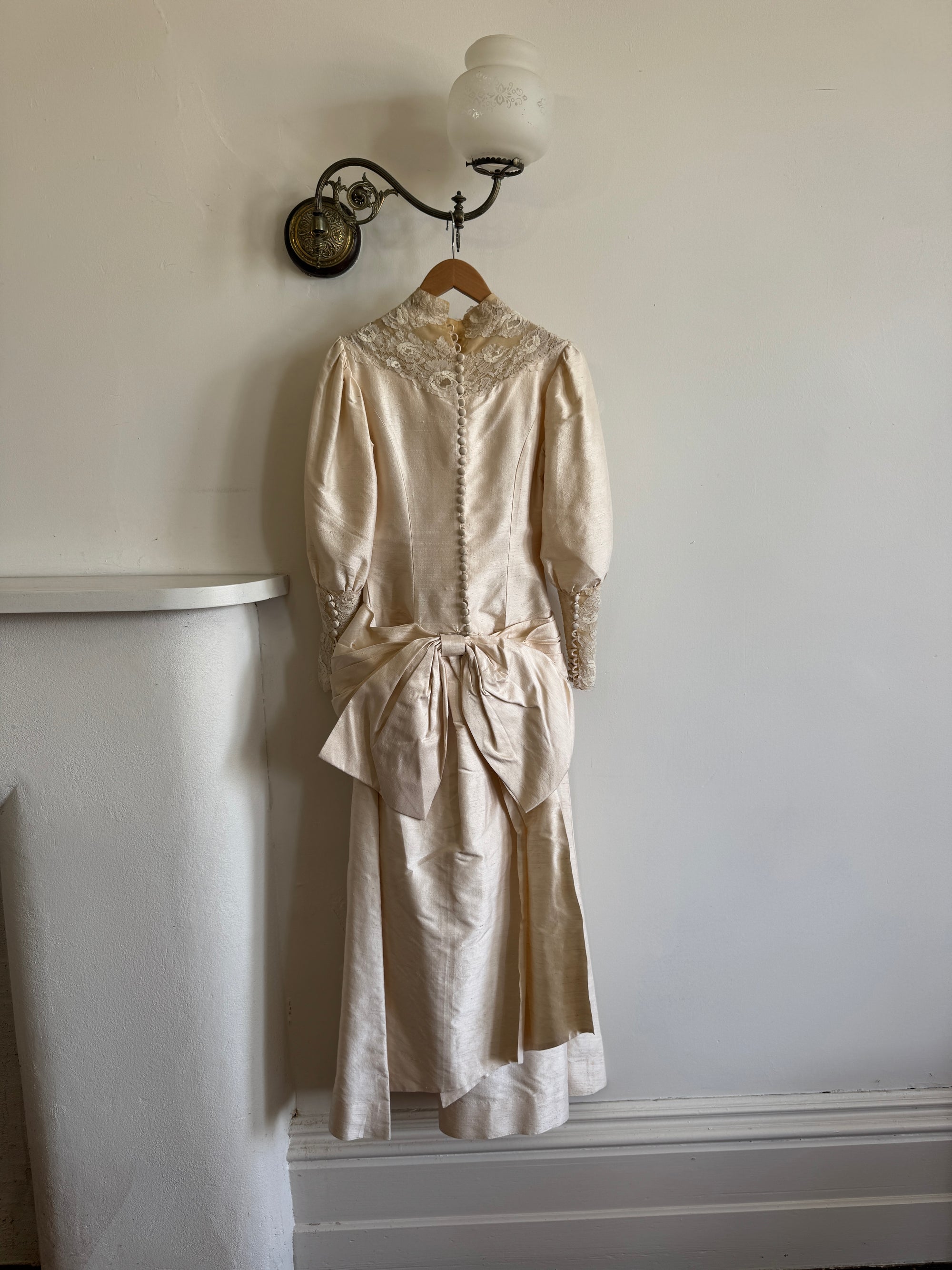 Vintage 60s Pure Silk Poet Wedding Dress