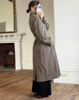 Vintage 70s Showerproof Double Breasted Trench Coat Olive
